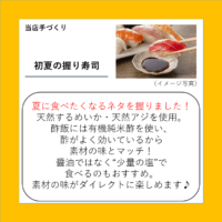 初夏の握り寿司